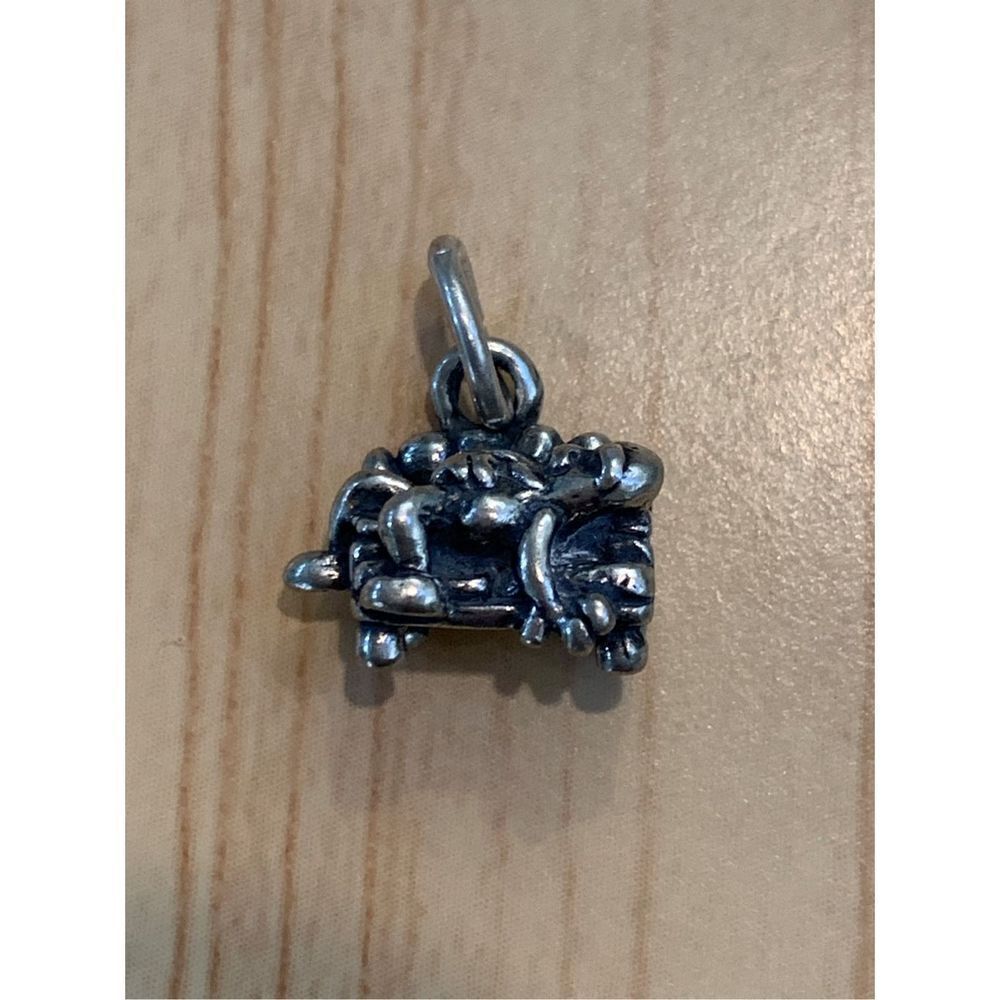 .925 Couch Potato Sterling Silver Jewelry Charm